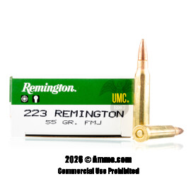 Image of Remington 223 Ammo - 20 Rounds of 55 Grain FMJ Ammunition