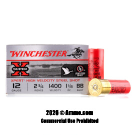 Image of Winchester 12 Gauge Ammo - 25 Rounds of 1-1/8 oz. BB (Steel) Ammunition