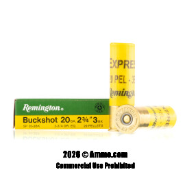Image of Remington 20 Gauge Ammo - 5 Rounds of #3 Buck Ammunition