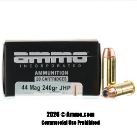 Image of Ammo Inc. 44 Magnum Ammo - 20 Rounds of 240 Grain JHP Ammunition