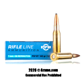 Image of Prvi Partizan 7mm-08 Rem Ammo - 20 Rounds of 140 Grain SP Ammunition