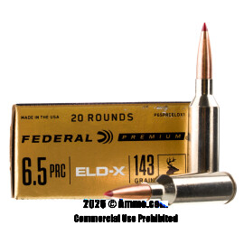 Image of Federal 6.5 PRC Ammo - 20 Rounds of 143 Grain ELD-X Ammunition
