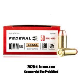 Image of Federal Champion 10mm Ammo - 1000 Rounds of 180 Grain FMJ Ammunition