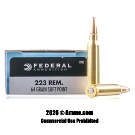 Image of Federal 223 Ammo - 20 Rounds of 64 Grain SP Ammunition