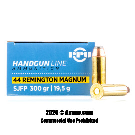 Prvi Partizan 44 Magnum Ammo - 50 Rounds of 300 Grain SJSP Ammunition