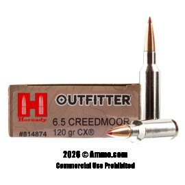 Image of Hornady Outfitter 6.5 Creedmoor Ammo - 20 Rounds of 120 Grain CX Ammunition