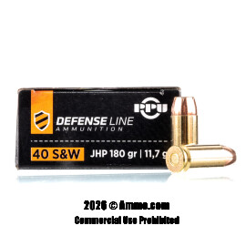 Image of Prvi Partizan 40 cal Ammo - 50 Rounds of 180 Grain JHP Ammunition