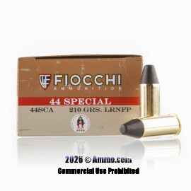 Image of Fiocchi 44 S&W Special Ammo - 50 Rounds of 210 Grain Flat Point Round Nose (FPRN) Ammunition