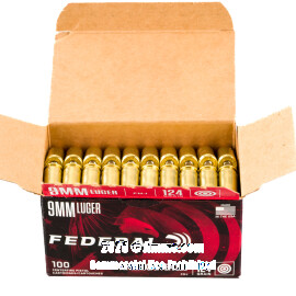 Image of Bulk 9mm Ammo - 500  Rounds of Bulk 124 Grain FMJ Ammunition from Federal