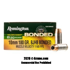Image of Remington Golden Saber Bonded 10mm Ammo - 20 Rounds of 180 Grain Bonded BJHP Ammunition