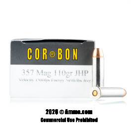 Corbon 357 Magnum Ammo - 20 Rounds of 110 Grain JHP Ammunition