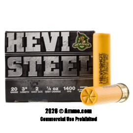 Image of Hevi-Steel 20 Gauge Ammo - 25 Rounds of 7/8 oz. #2 Steel Shot Ammunition