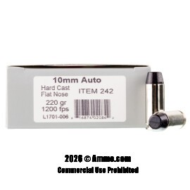 Underwood 10mm Ammo - 200 Rounds of 220 Grain Hard Cast Ammunition