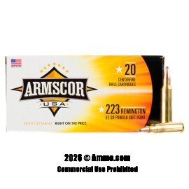 Image of Armscor USA 223 Ammo - 1000 Rounds of 62 Grain PSP Ammunition