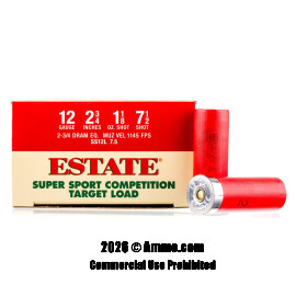 Image of Estate Cartridge 12 Gauge Ammo - 25 Rounds of 1-1/8 oz. #7-1/2 Shot (Lead) Ammunition