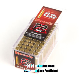Image of Bulk 22 WMR Ammo - 500  Rounds of Bulk 30 Grain V-MAX Ammunition from Hornady