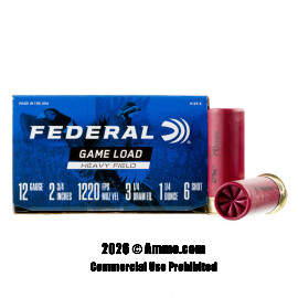 Image of Federal 12 Gauge Ammo - 25 Rounds of 1-1/4 oz. #6 Shot Ammunition
