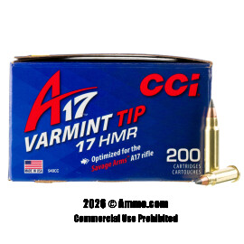 Image of CCI 17 HMR Ammo - 200 Rounds of 17 Grain Polymer Tip Ammunition