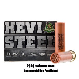 Image of Hevi-Steel 12 Gauge Ammo - 25 Rounds of 1-3/8 oz. #3 Steel Shot Ammunition
