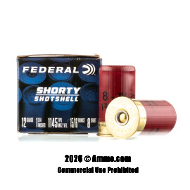 Image of Federal Shorty Shotshell 12 Gauge Ammo - 10 Rounds of 1-3/4" 15/16 oz. #8 Shot Ammunition
