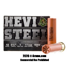 Image of Hevi-Steel 12 Gauge Ammo - 25 Rounds of 1-3/8 oz. #1 Steel Shot Ammunition
