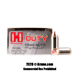 Image of Hornady Critical Duty 10mm Ammo - 200 Rounds of 175 Grain FlexLock Ammunition