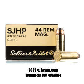 Image of Sellier & Bellot 44 Magnum Ammo - 600 Rounds of 240 Grain SJHP Ammunition