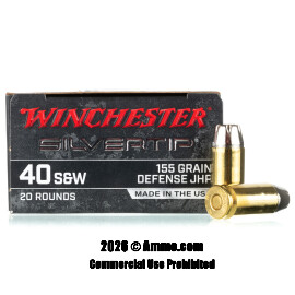Image of Winchester Silvertip 40 S&W Ammo - 20 Rounds of 155 Grain JHP Ammunition