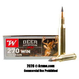 Winchester Deer Season XP 270 Win Ammo - 200 Rounds of 130 Grain Extreme Point Ammunition