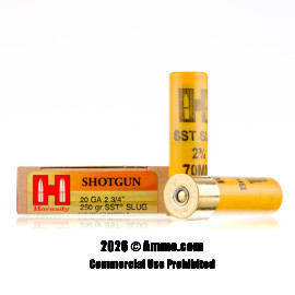 Image of Hornady 20 Gauge Ammo - 5 Rounds of 250 Grain Sabot Slug Ammunition