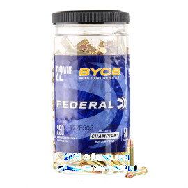 Image of Federal BYOB 22 WMR Ammo - 250 Rounds of 50 Grain JHP Ammunition