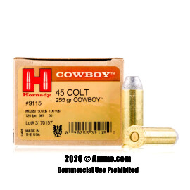 Image of Hornady 45 Long Colt Ammo - 20 Rounds of 255 Grain LFN Ammunition