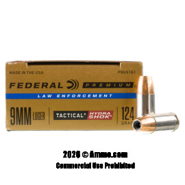 Image of Federal 9mm Ammo - 50 Rounds of 124 Grain JHP Ammunition