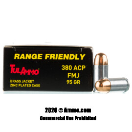 Image of Tula 380 ACP Ammo - 1000 Rounds of 95 Grain FMJ Ammunition *NONMAGNETIC BULLETS*