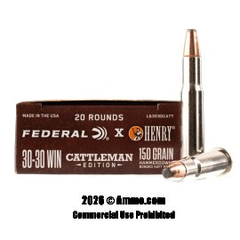Image of Federal x Henry Cattleman Edition 30-30 Win Ammo - 200 Rounds of 150 Grain Bonded SP Ammunition