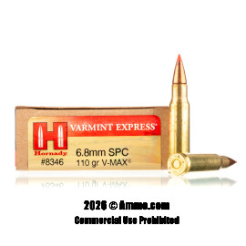 Image of Hornady 6.8 SPC Ammo - 200 Rounds of 110 Grain V-MAX Ammunition