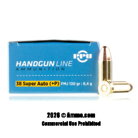 Image of Prvi Partizan 38 Super +P Ammo - 500 Rounds of 130 Grain FMJ Ammunition