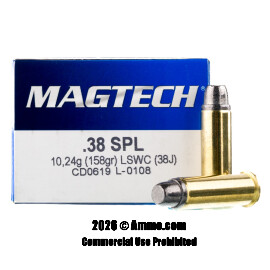 Image of Magtech 38 Special Ammo - 50 Rounds of 158 Grain LSWC Ammunition