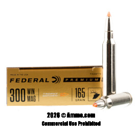 Image of Federal 300 Win Mag Ammo - 20 Rounds of 165 Grain Trophy Bonded Tip Ammunition
