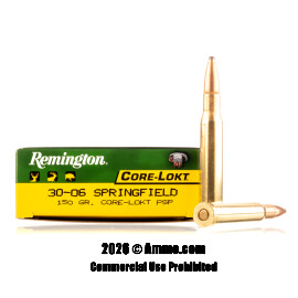 Image of Remington 30-06 Ammo - 20 Rounds of 150 Grain PSP Ammunition