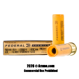 Federal Freight Train Copper 20 Gauge Ammo - 50 Rounds of 275 Grain Sabot Slug Ammunition