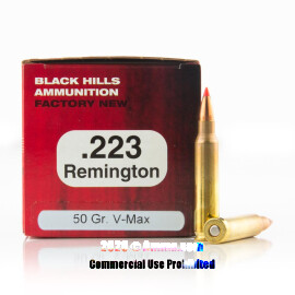 Image of Black Hills Ammunition 223 Ammo - 50 Rounds of 50 Grain V-Max Ammunition
