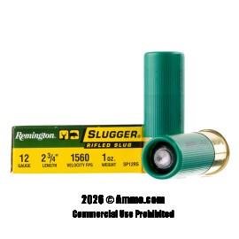 Image of Remington 12 Gauge Ammo - 5 Rounds of 1 oz. Rifled Slug Ammunition