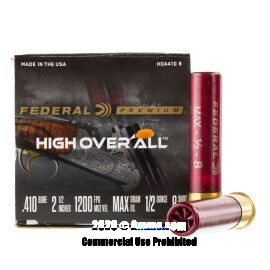 Image For 25 Rounds Of 1/2 oz. #8 Shot 410 Federal Ammunition