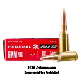 Image of Federal American Eagle 6mm ARC Ammo - 20 Rounds of 110 Grain TMJ Ammunition