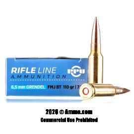 Image of Prvi Partizan 6.5 Grendel Ammo - 500 Rounds of 110 Grain FMJBT Ammunition