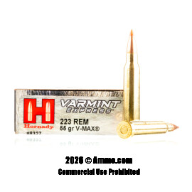Image of Hornady 223 Ammo - 200 Rounds of 55 Grain V-MAX Ammunition