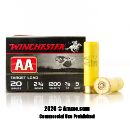 Image of Winchester AA 20 Gauge Ammo - 250 Rounds of 7/8 oz. #9 Shot Ammunition