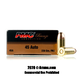 Image of Bulk 45 ACP Ammo - 750 Rounds of Bulk 230 Grain FMJ Ammunition from PMC