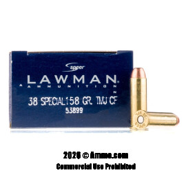 Speer Lawman 38 Special Ammo - 1000 Rounds of 158 Grain TMJ Ammunition